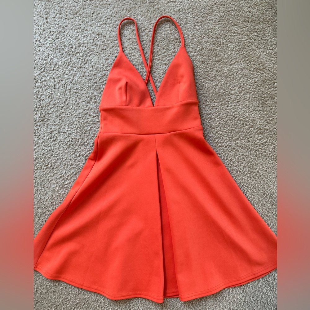 Vibrant Orange Strappy Dress